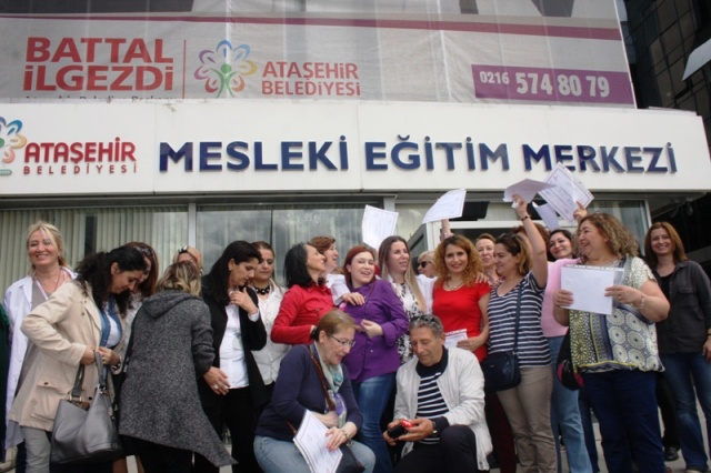 ATAMEM, ataşehir Belediyesi, Meslek Eğitim Merkezi Kursiyerleri, Sertifikalarını aldı