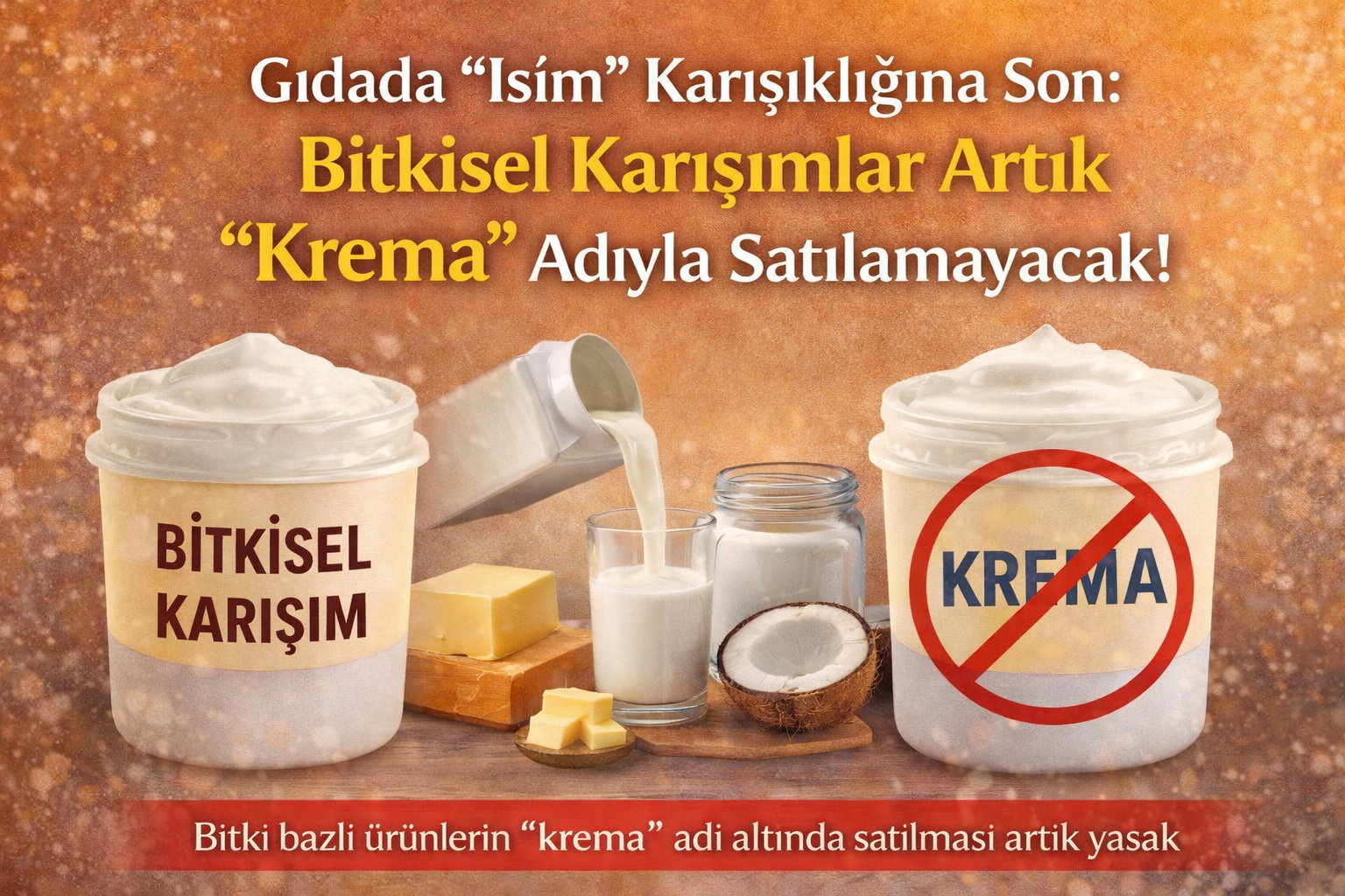 Bitkisel Karışımlar Artık Krema Adıyla Satılamayacak!