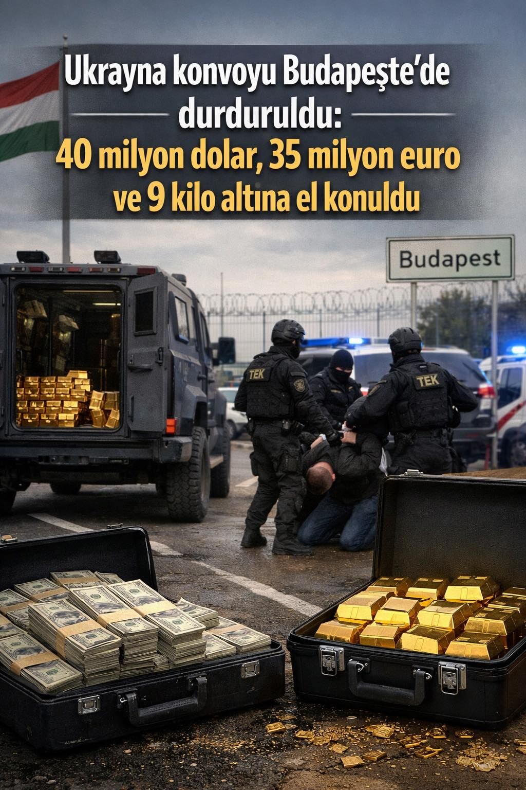 Budapeşte’de 75 Milyon Dolar Ve 9 Kilo Altına El Konuldu! (2)