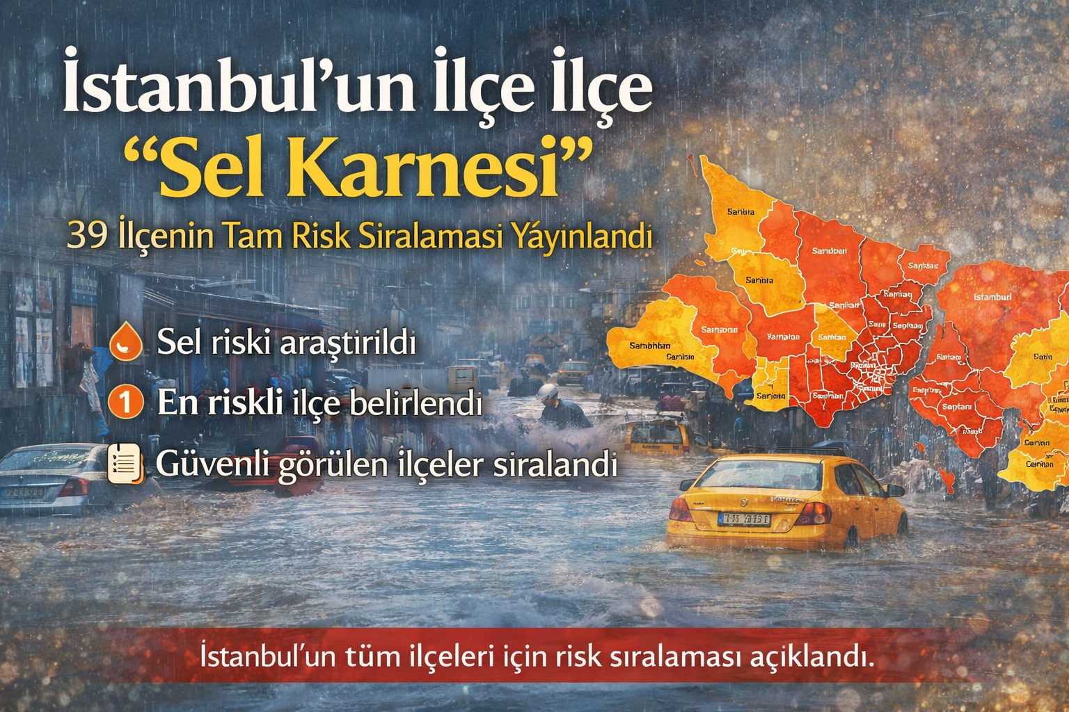 İstanbul’un İlçe İlçe Sel Karnesi