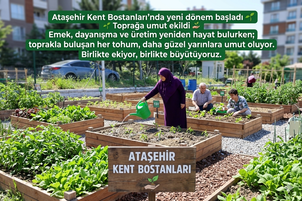 Ataşehir Kent Bostanları Yeşeriyor