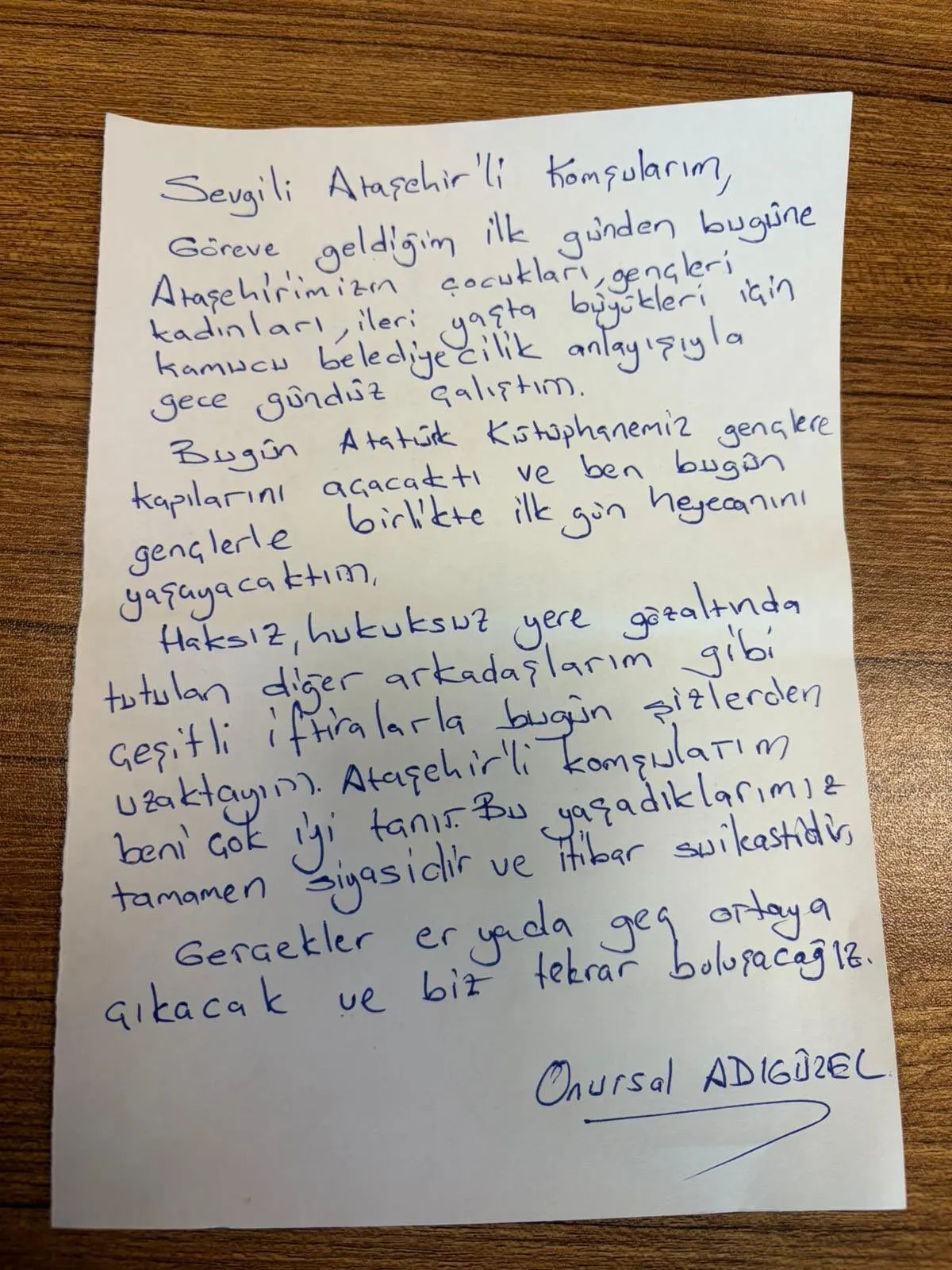 Gözaltına Alınan Başkan Adıgüzel’den Ilk Açıklama-1