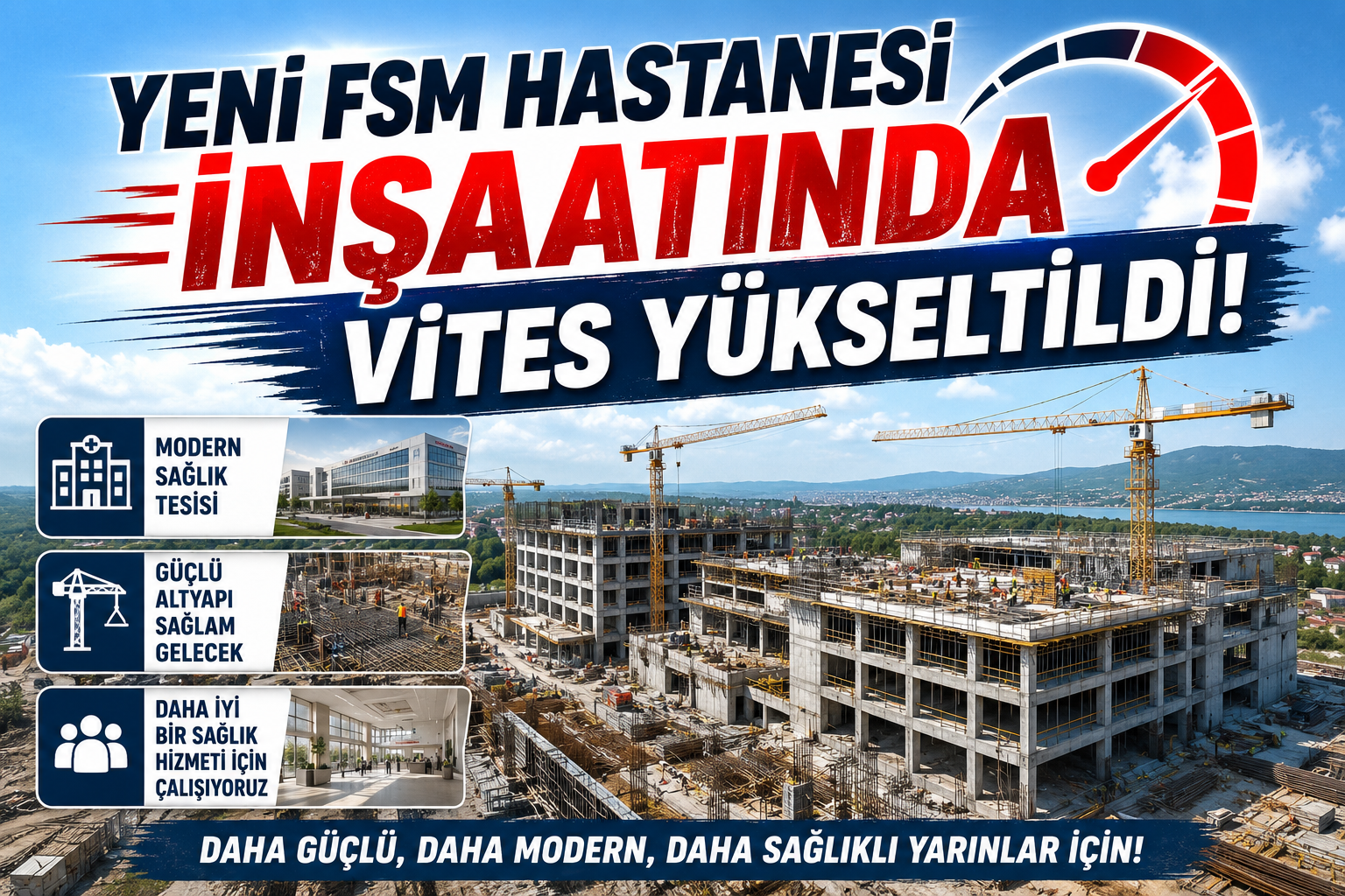 Yeni Fsm Hastanesi İnşaatında Vites Yükseltildi
