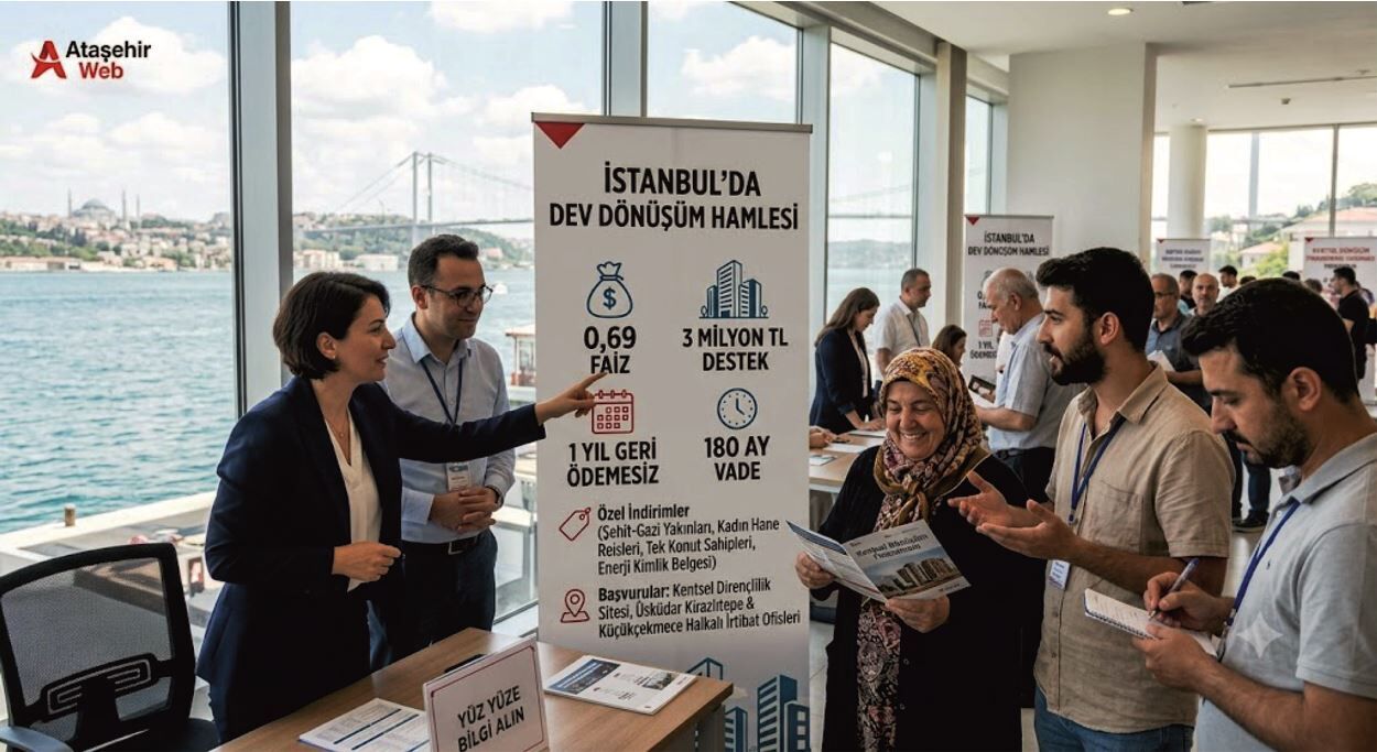 İstanbul’da Dev Dönüşüm Hamlesi: 0,69 Faizle 3 Milyon TL Kentsel Dönüşüm Desteği!