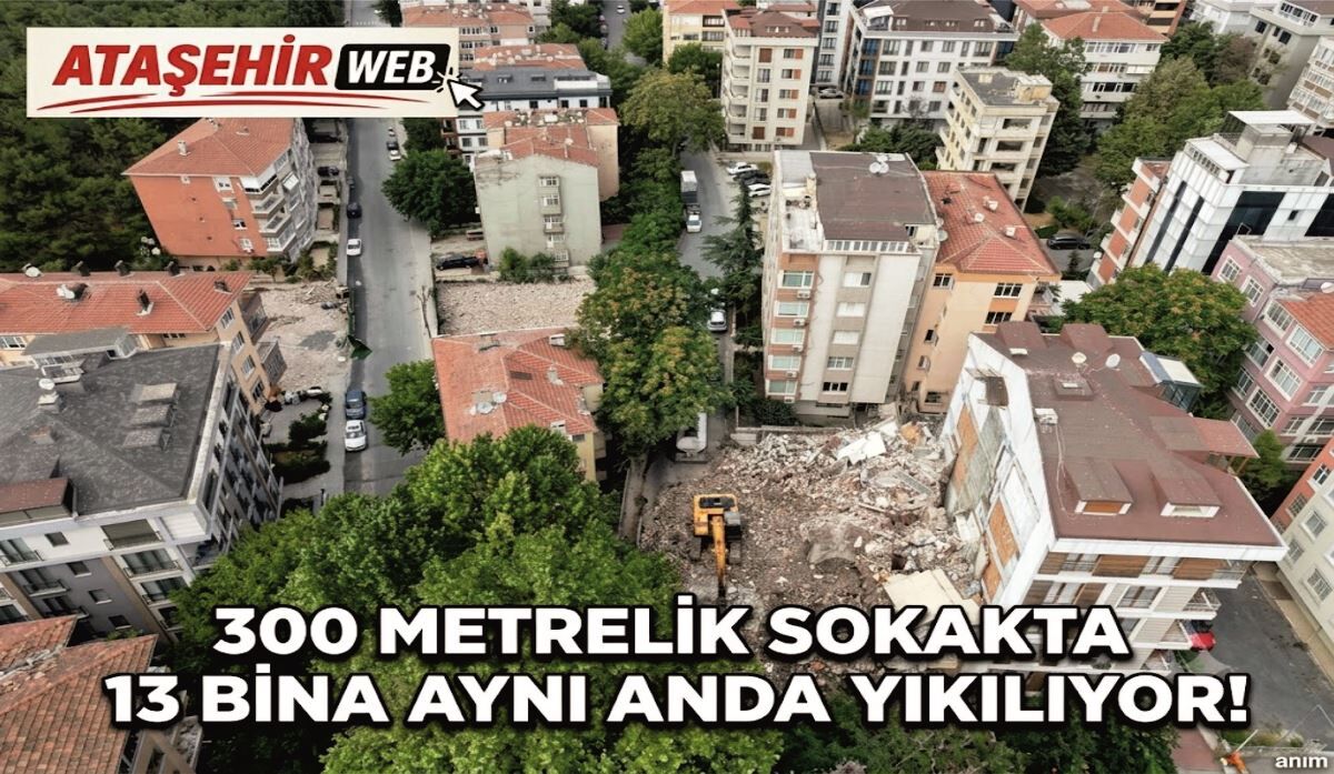 300 METRELİK SOKAKTA 13 BİNA AYNI ANDA YIKILIYOR!