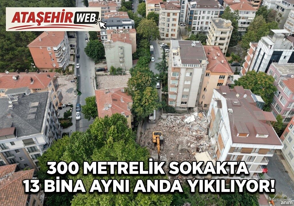 300 Metreli̇k Sokakta 13 Bi̇na Ayni Anda Yikiliyor!