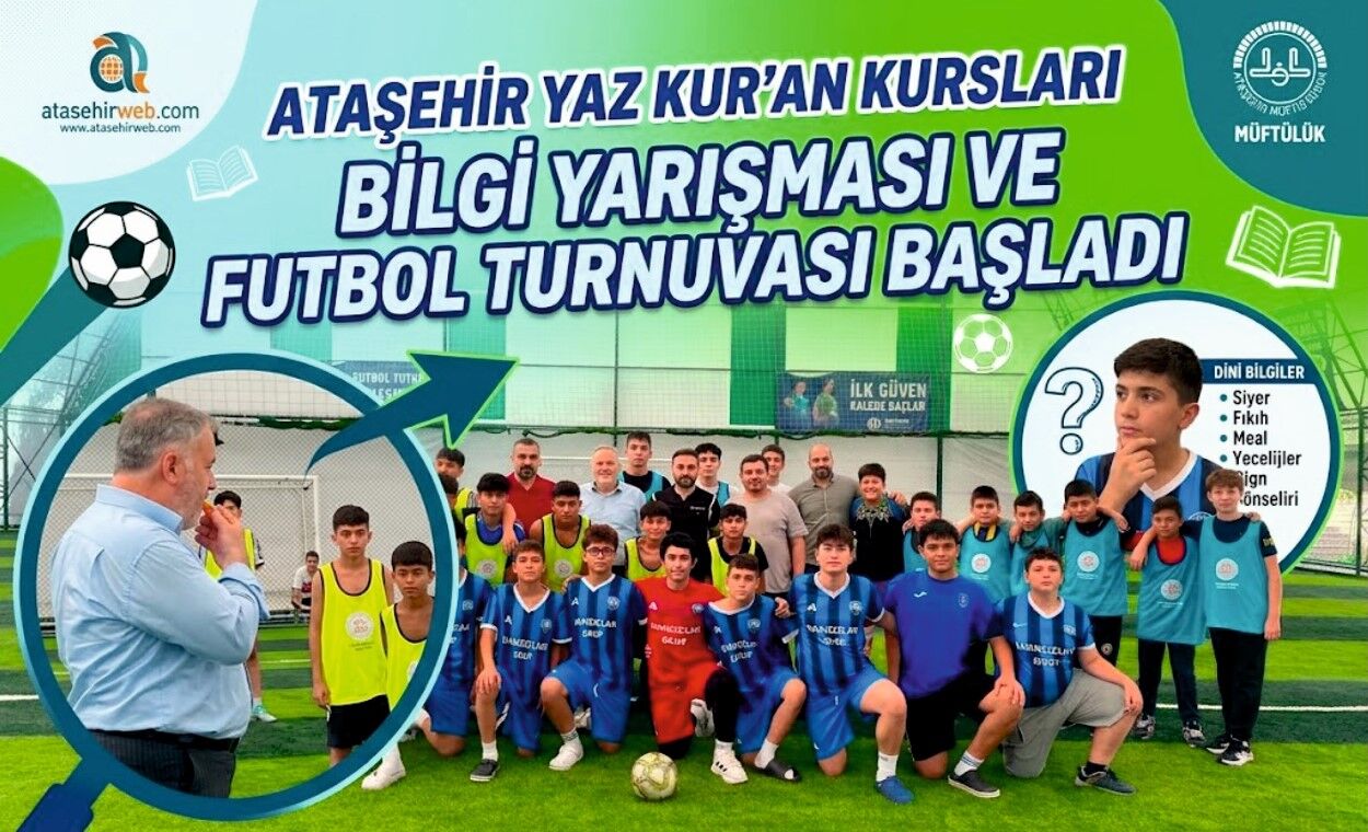 Ataşehi̇r Yaz Kur'an Kurslari Bi̇lgi̇ Yarişmasi Ve Futbol Turnuvasi Başladi