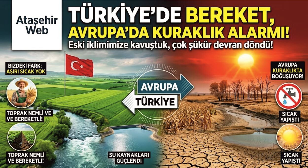 Avrupa Kuraklıkla Boğuşurken Türkiye Bereketli İklimine Yeniden Kavuştuk!