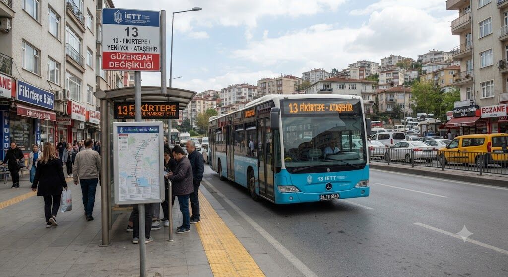 İstanbul'da İETT 13 Otobüsün Güzergahı Değişti