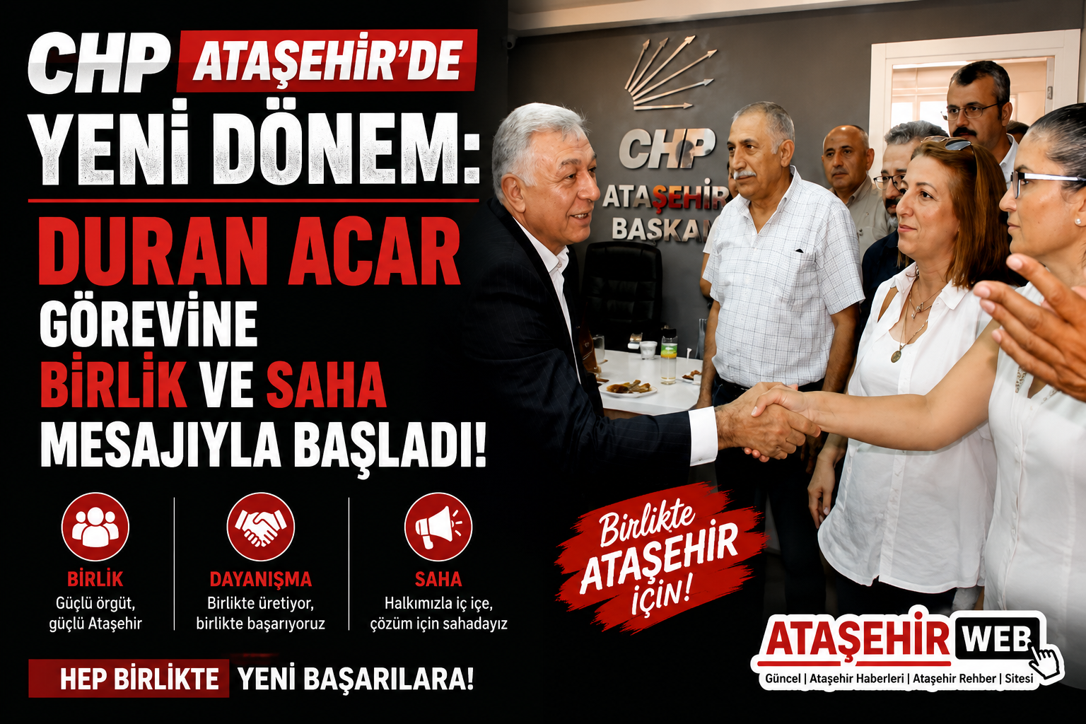 CHP ATAŞEHİR’DE YENİ DÖNEM