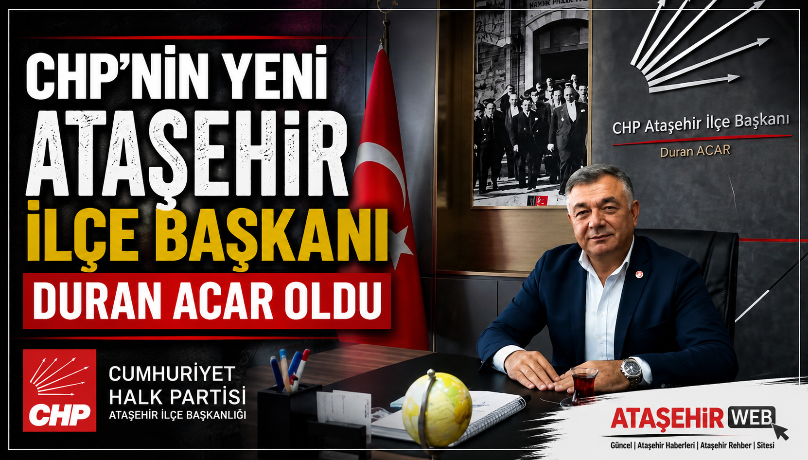 Chp’ni̇n Yeni̇ Ataşehi̇r İlçe Başkani Duran Acar Oldu-1