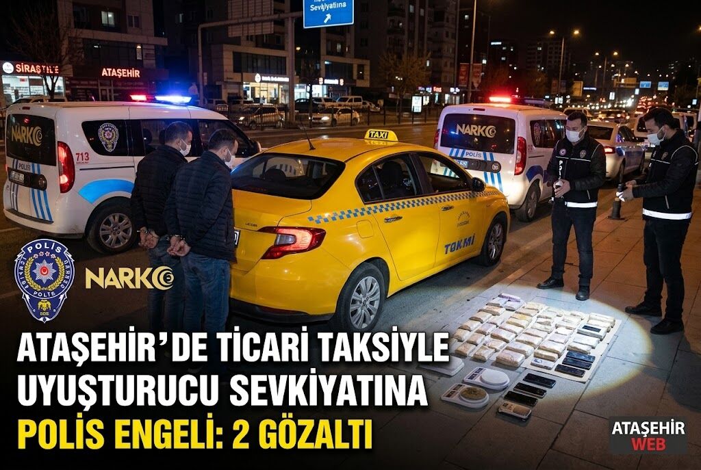 Ataşehir’de Ticari Taksiyle Uyuşturucu Sevkiyatına Polis Engeli: 2 Gözaltı