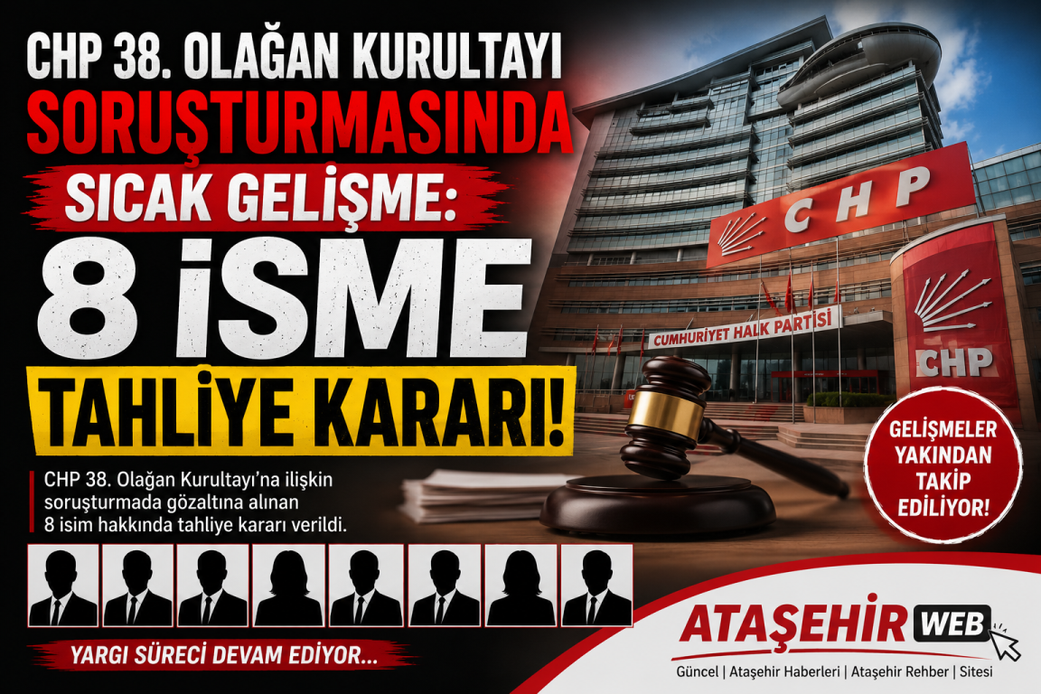CHP 38. Olağan Kurultayı Soruşturmasında Sıcak Gelişme: 8 İsme Tahliye Kararı!