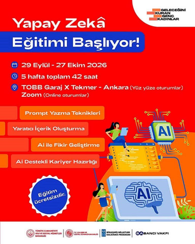Genç Kadınlar Için Ankara’da Yapay Zekâ Eğitimi Fırsatı