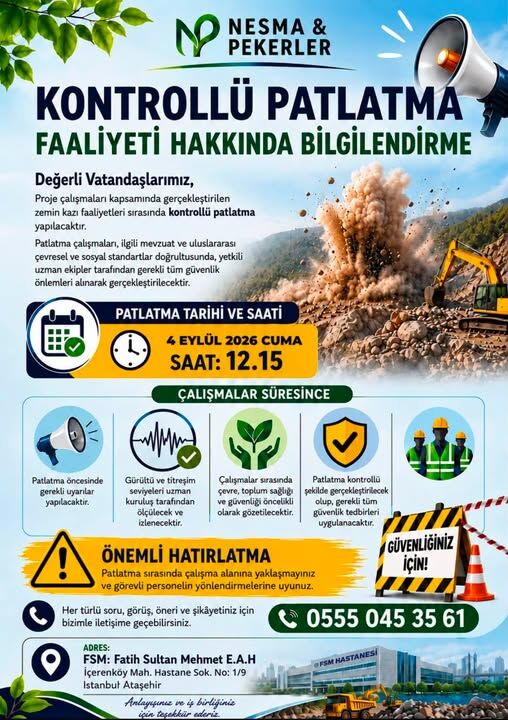 İçerenköy’de Kontrollü Patlatma Uyarısı! (2)