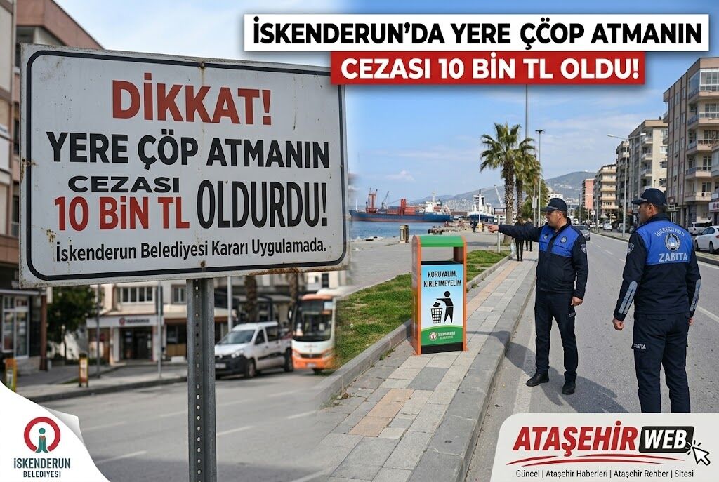 İskenderun’da Yere Çöp Atmanın Cezası 10 Bin Tl Oldu!