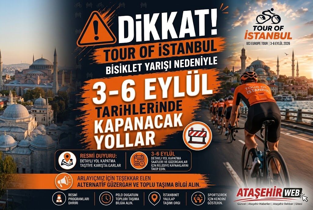 İstanbullular Dikkat!  3–6 Eylül’de Yollar Trafiğe Kapatılacak