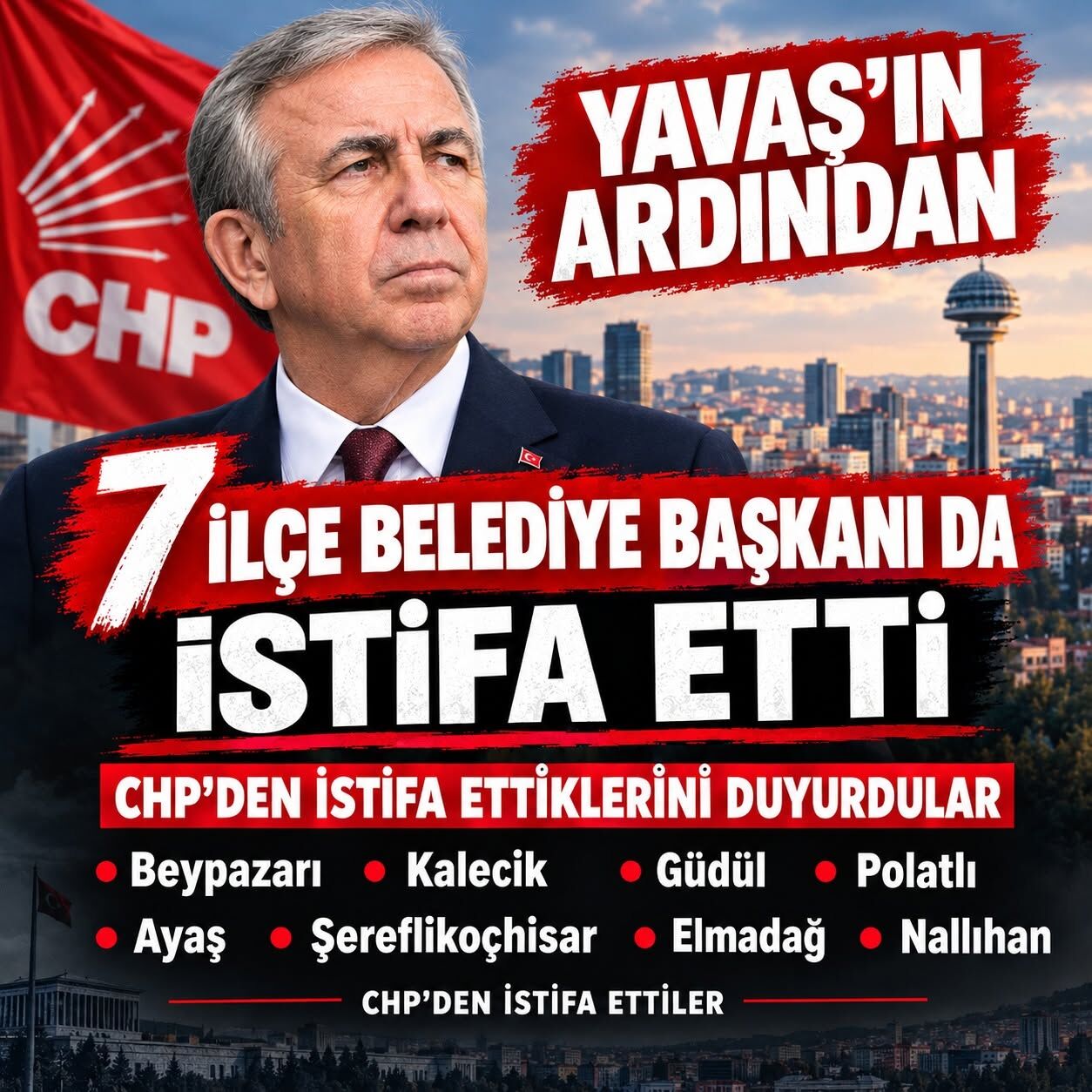 Mansur Yavaş Ile Birlikte 7 Ilçe Başkanı Istifa Etti