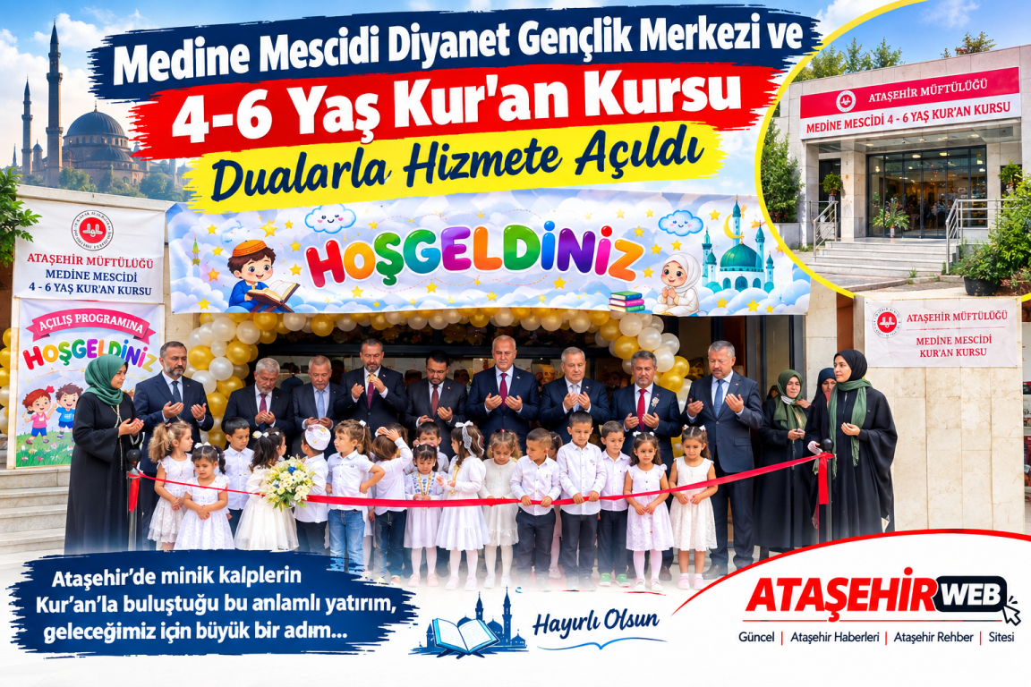 Medine Mescidi Diyanet Gençlik Merkezi Ve 4 6 Yaş Kur’an Kursu Dualarla Hizmete Açıldı