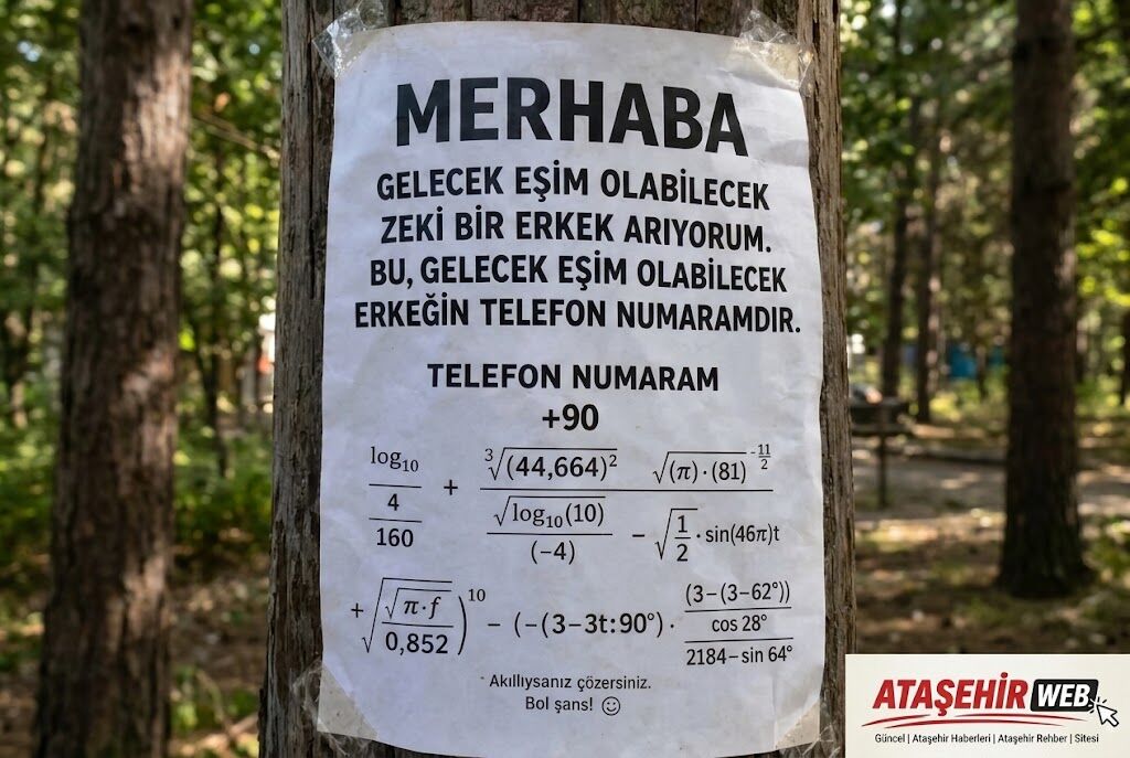 Sokak Lambasına İlan Astı “Adayların Zeka Seviyesini Ölçecek”