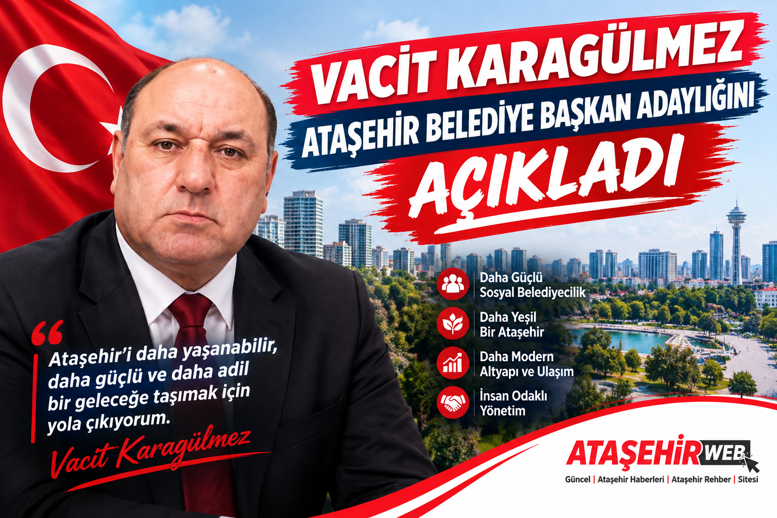 Vacit Karagulmez Ataşehir Belediye Başkan Adaylığını Açıkladı
