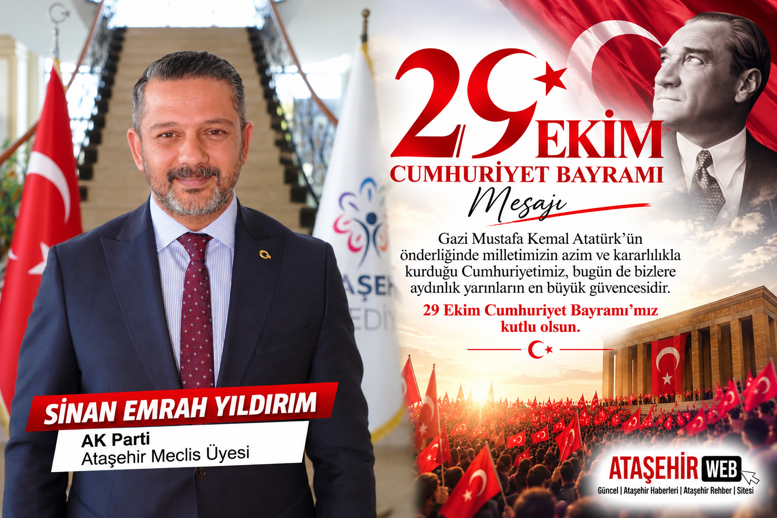 29 Ekim Cumhuriyet Bayramı Mesajı Sinan Emrah Yıldırım