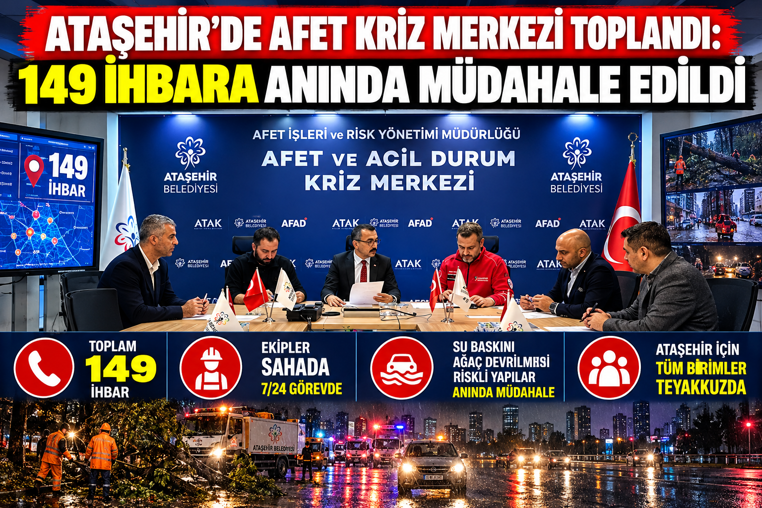 Ataşehir Afet Kriz Merkezi Toplandı