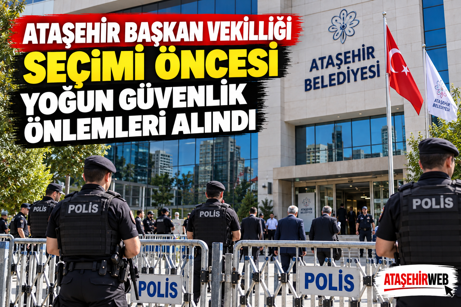 Ataşehir Belediyesi Önünde Yoğun Güvenlik (1)
