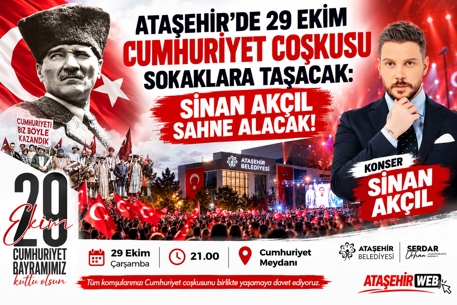 Ataşehir’de Cumhuriyet Coşkusu