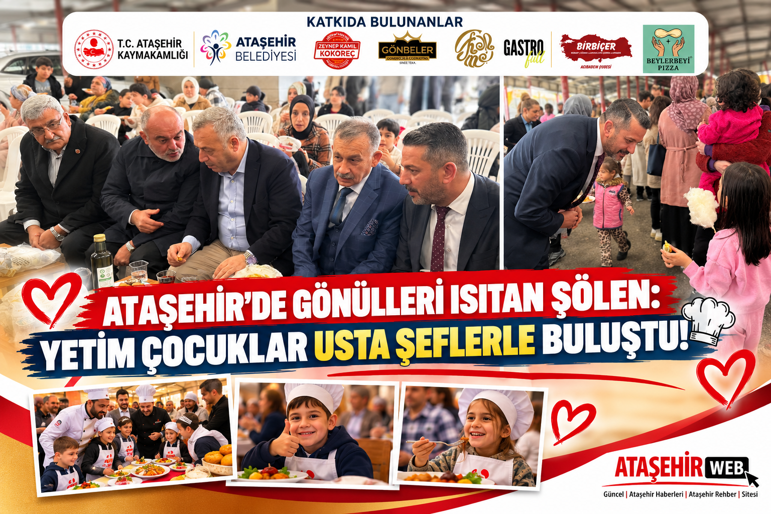 Ataşehir’de Gönülleri Isıtan Şölen: Yetim Çocuklar Usta Şeflerle Buluştu!