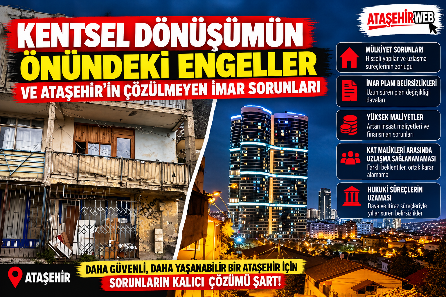 Ataşehir’de Kentsel Dönüşümün Engelleri