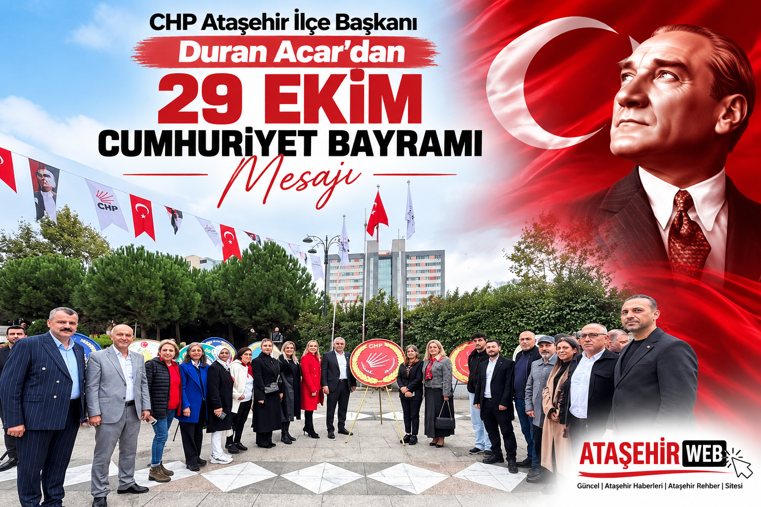 Ataşehir’den 29 Ekim Cumhuriyet Bayramı Mesajı