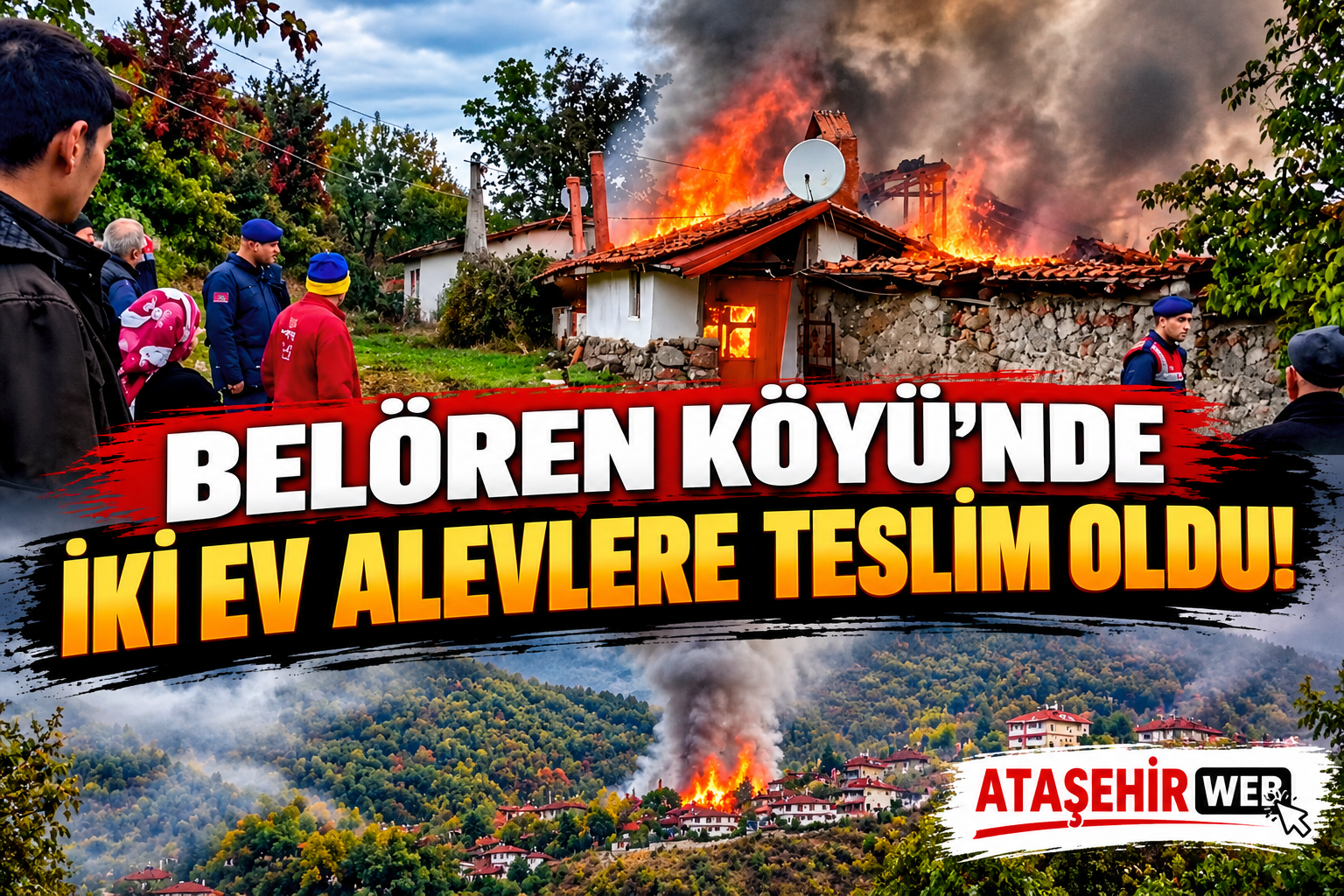 Belören Köyü’nde İki Ev Yangını
