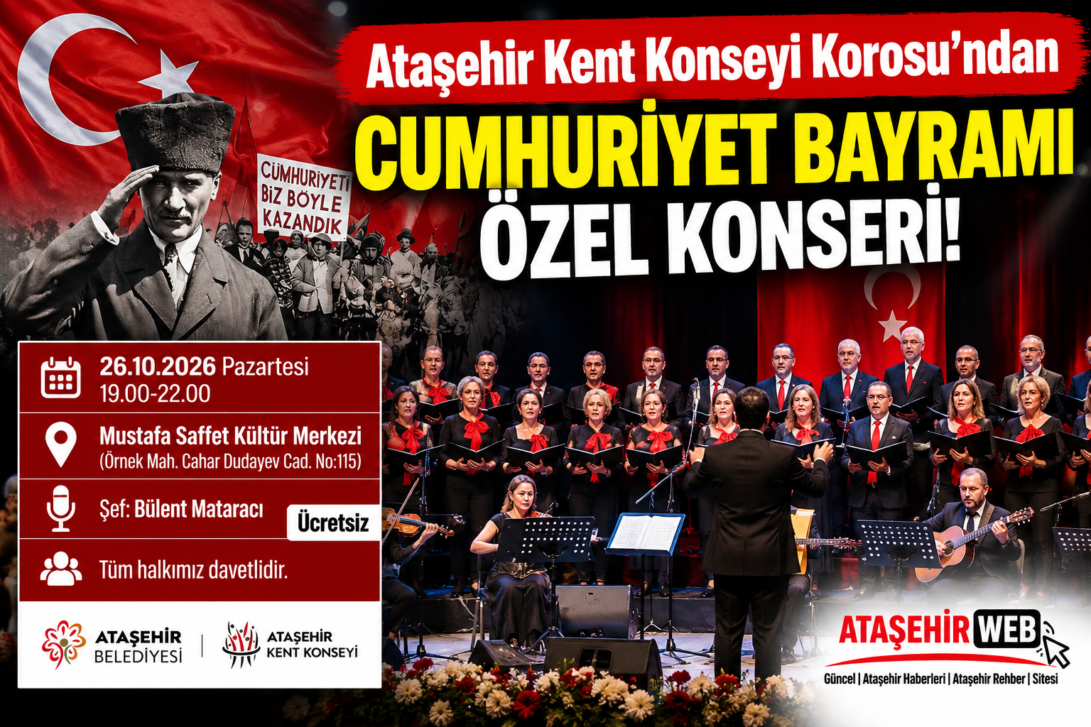 Cumhuriyet Bayramı Özel Konseri Duyurusu