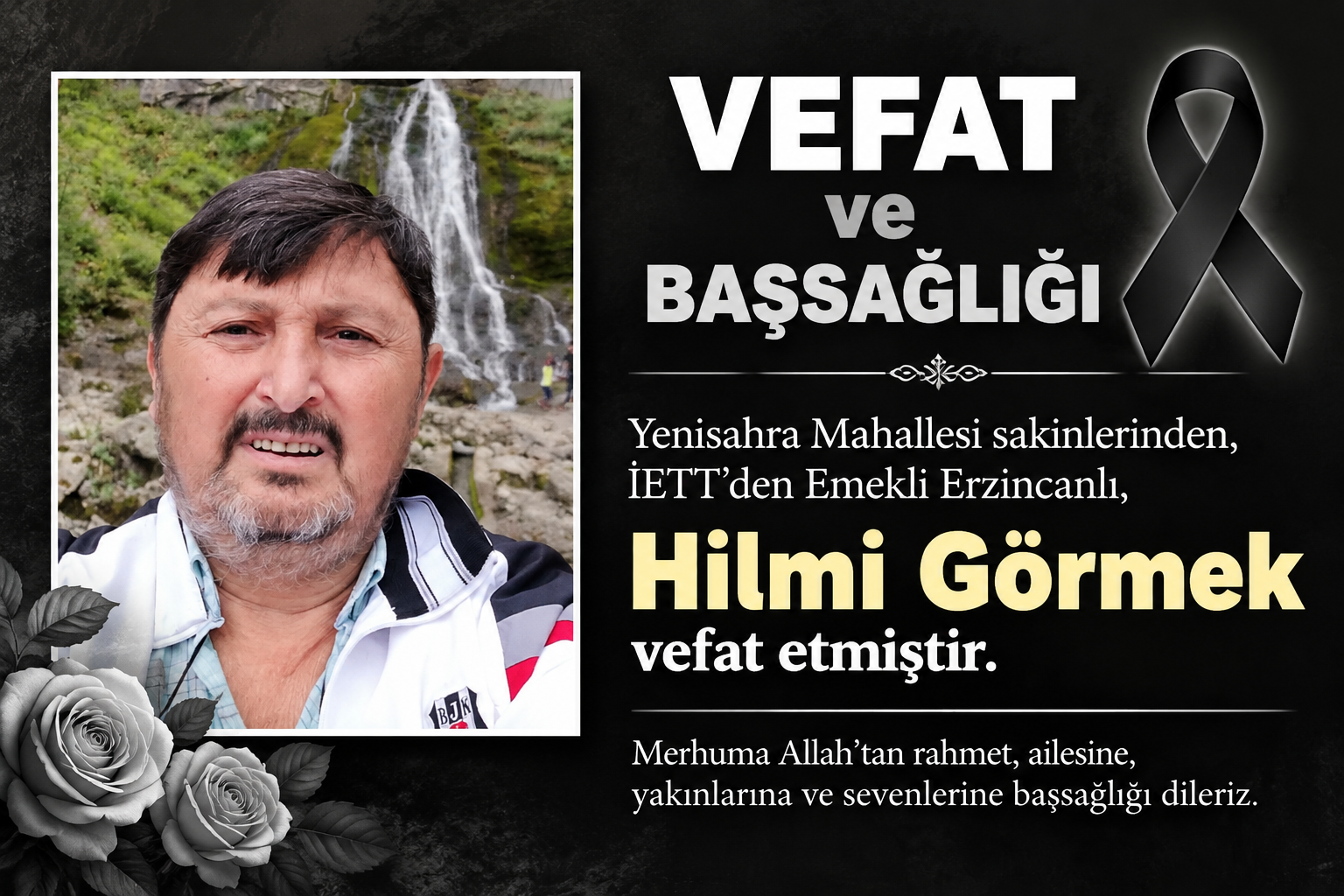 Hilmi Görmek İçin Taziye İlanı