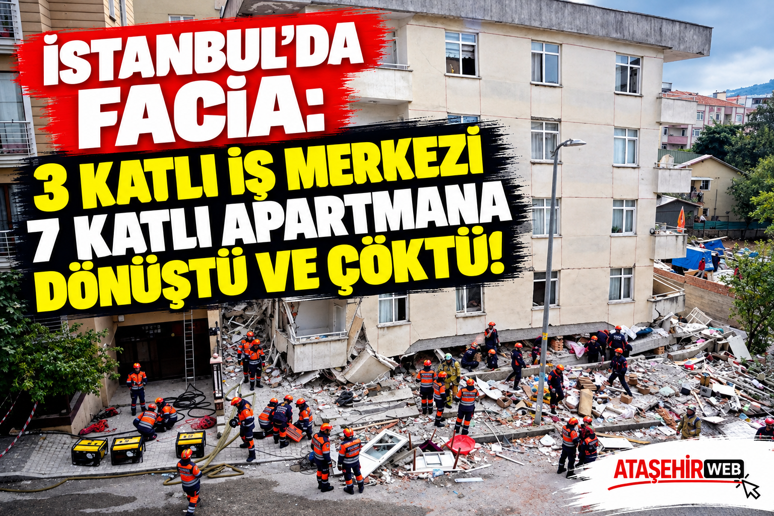 İstanbul’da Bina Çöküşü Ve Kurtarma Operasyonu