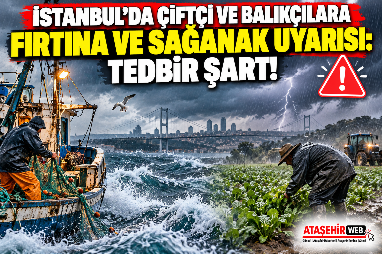 İstanbul’da Fırtına Ve Sağanak Uyarısı