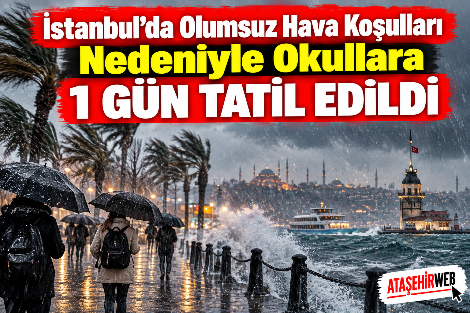 İstanbul’da Fırtınalı Hava Alarmı