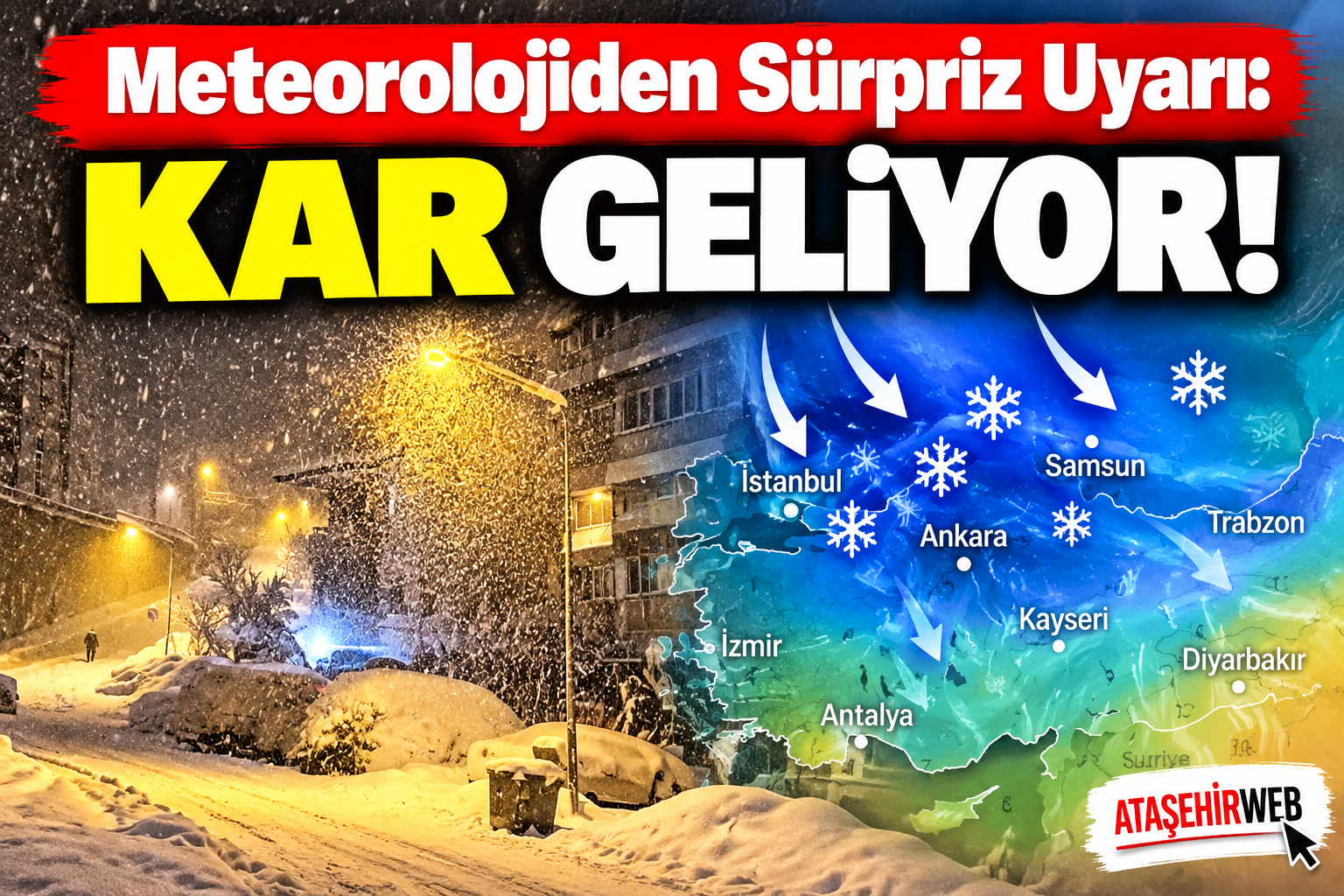 Meteorolojiden Sürpriz Uyarı Kar Geliyor!
