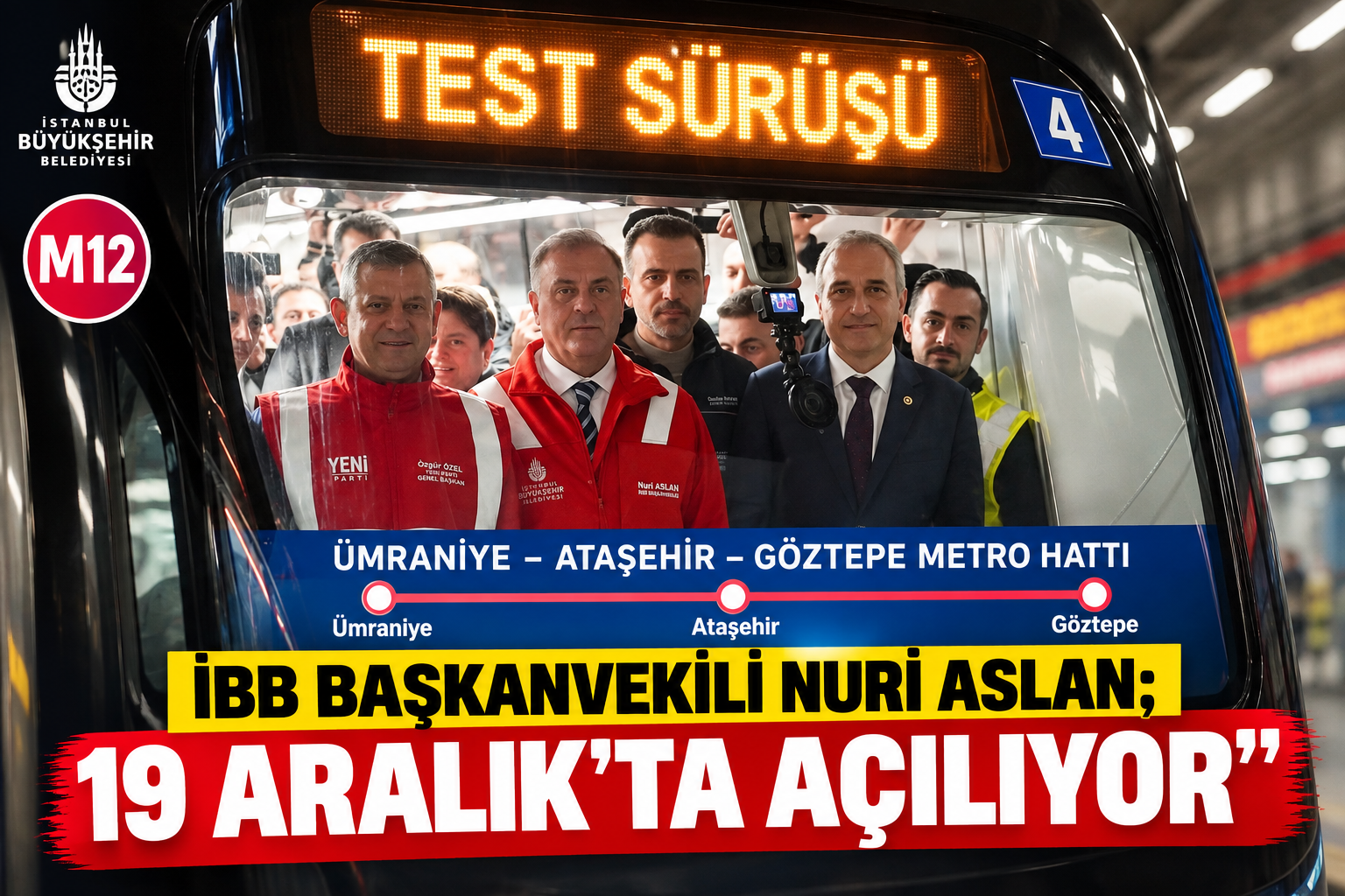 Metroda Test Sürüşü Ve Açılış Duyurusu
