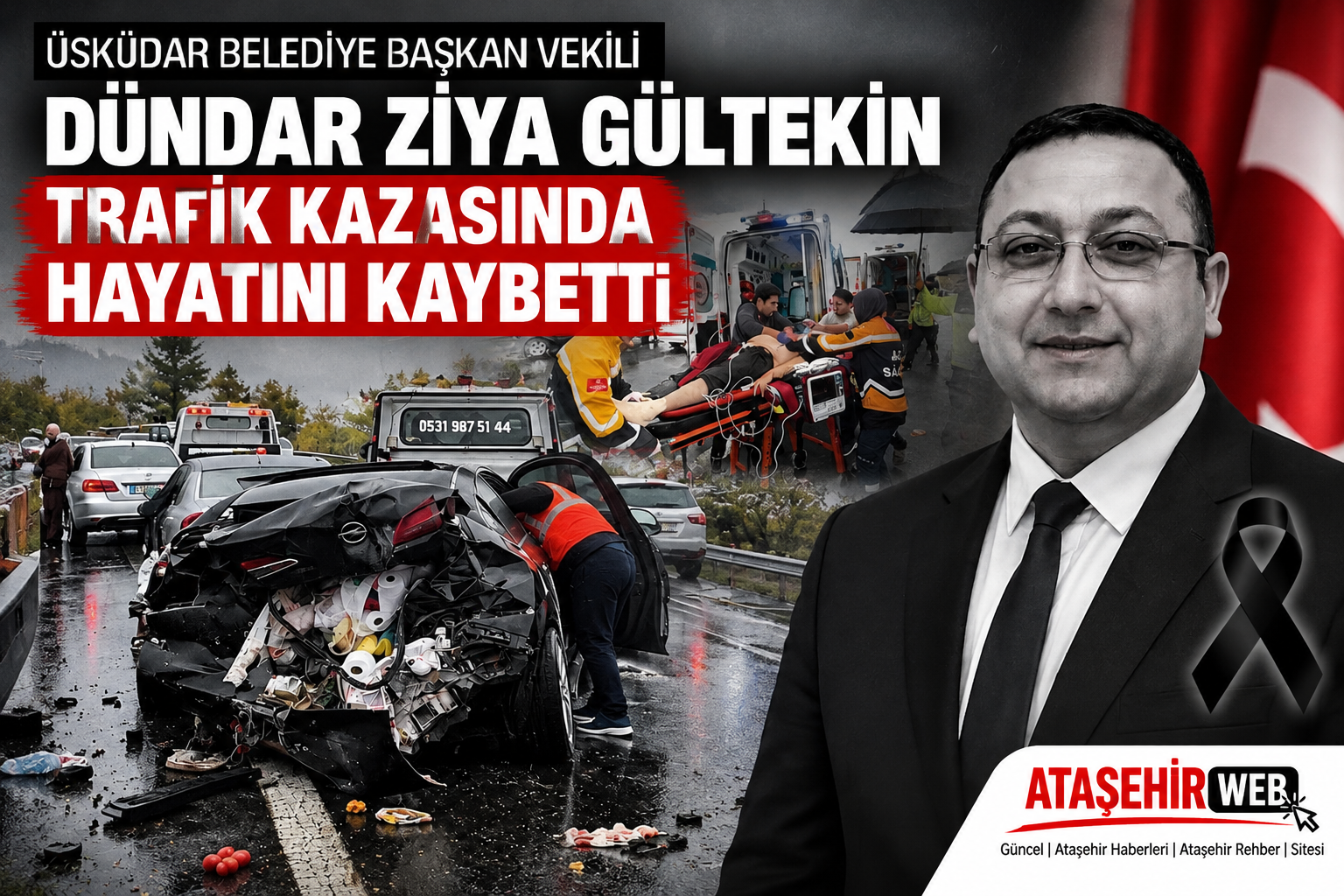 Trafik Kazası Ve Taziye Haber Grafiği
