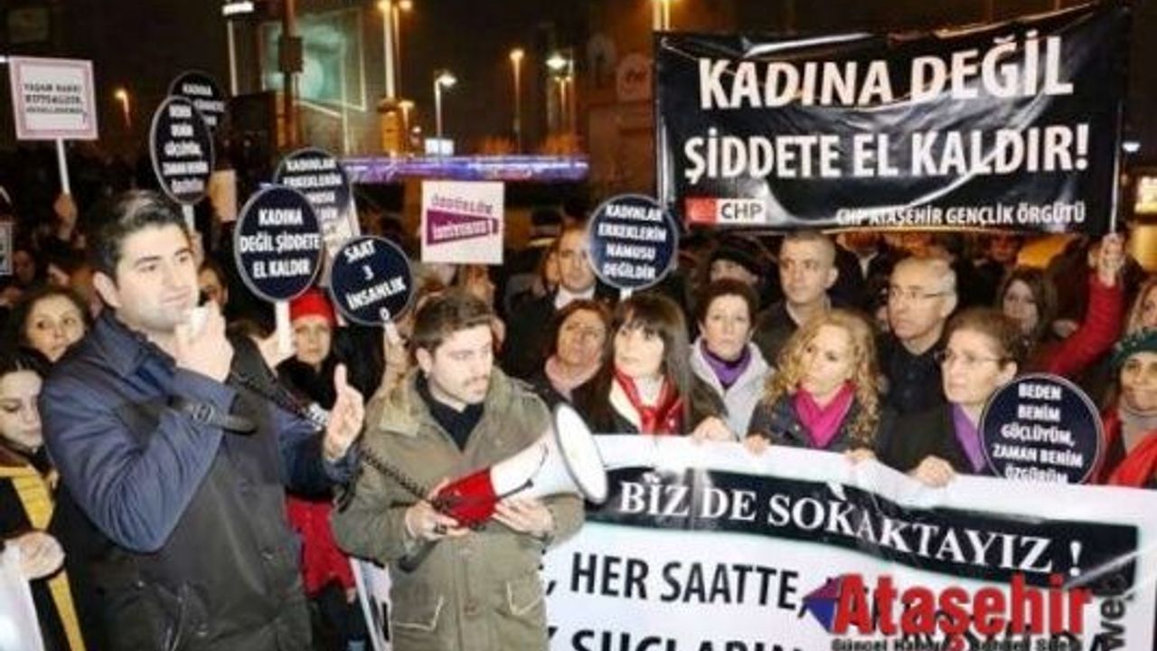 CHP'liler tecavüz ve kadın cinayetlerini protesto ettiler