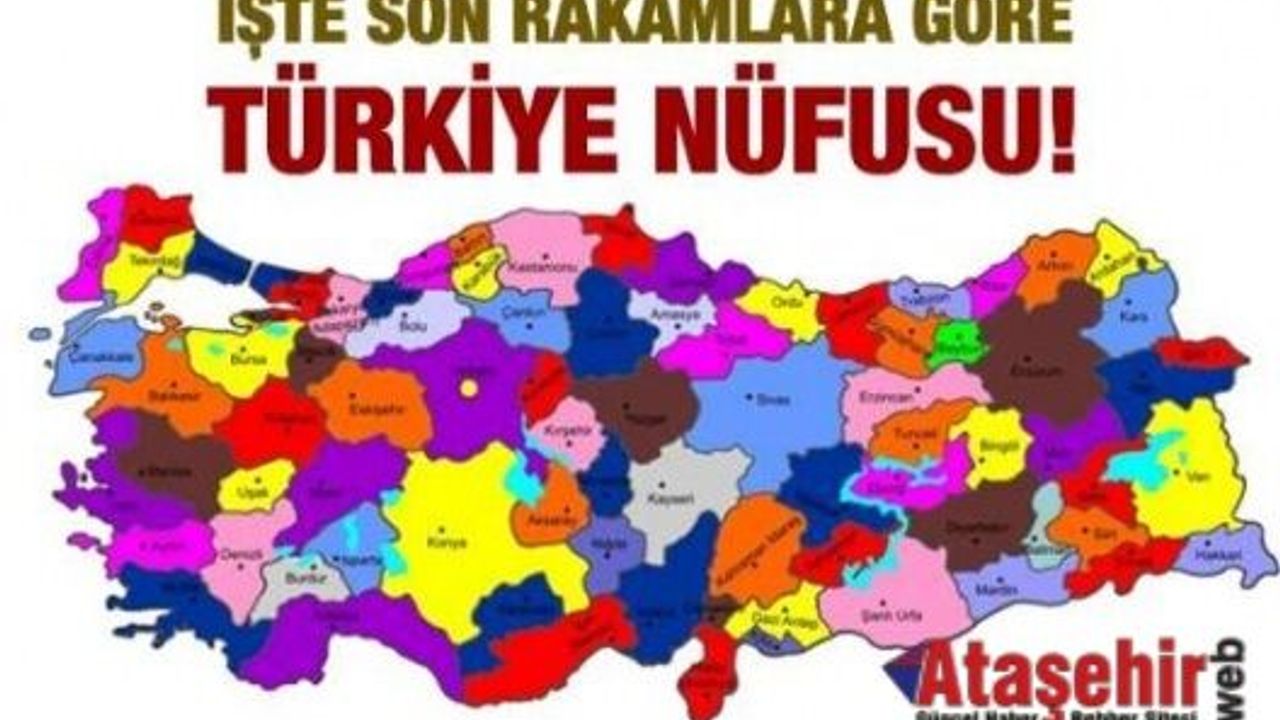 Türkiye’nin 2015 nüfusu 78 milyon 741 bin 53 kişi oldu
