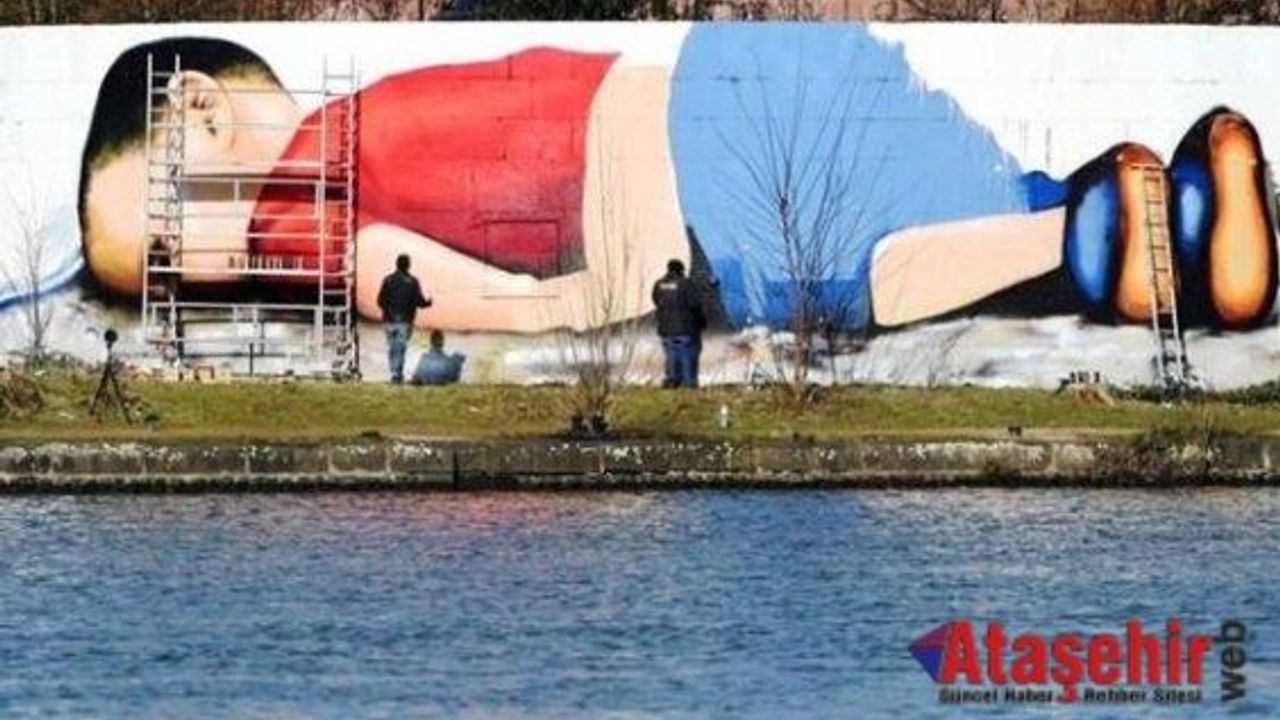 Aylan Bebek dev grafitti ile ölümsüzleştirildi