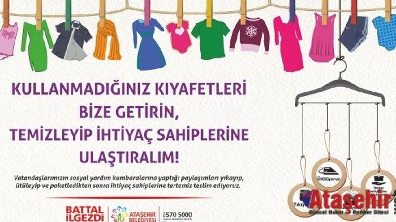 Ataşehir'de  Toplanan giyecekler ihtiyaç sahipleriyle buluşuyor