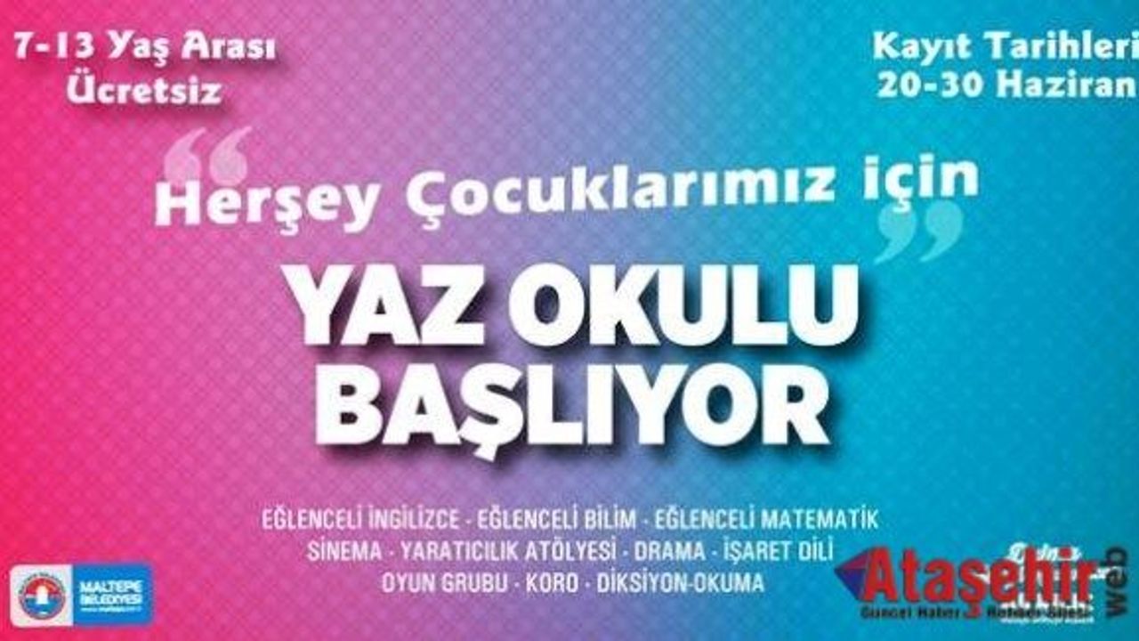 Maltepe’de ücretsiz yaz okulu başlıyor