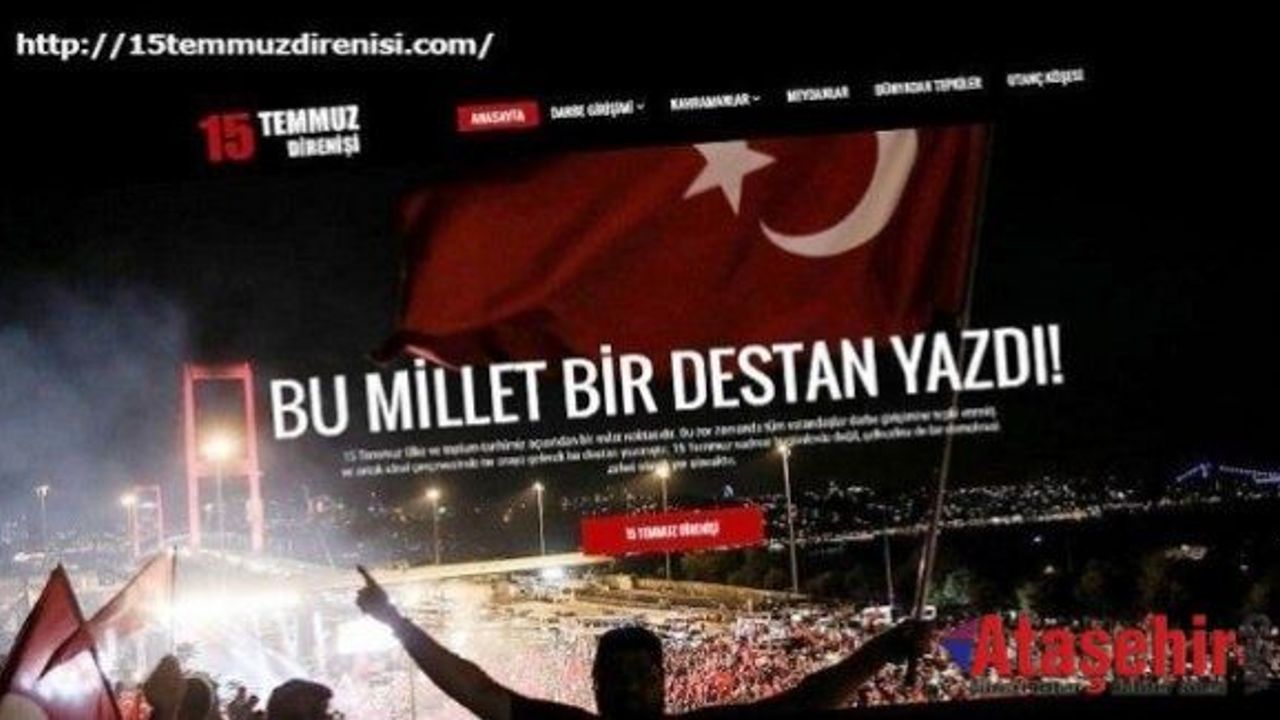 15 Temmuz'a özel internet sitesi