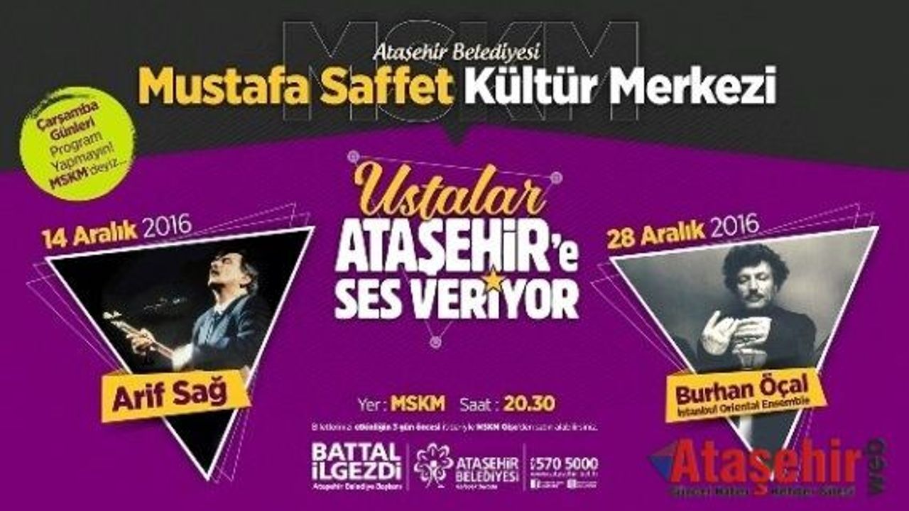 ATAŞEHİR ARALIK AYINDA KÜLTÜR VE SANAT SOLUYACAK