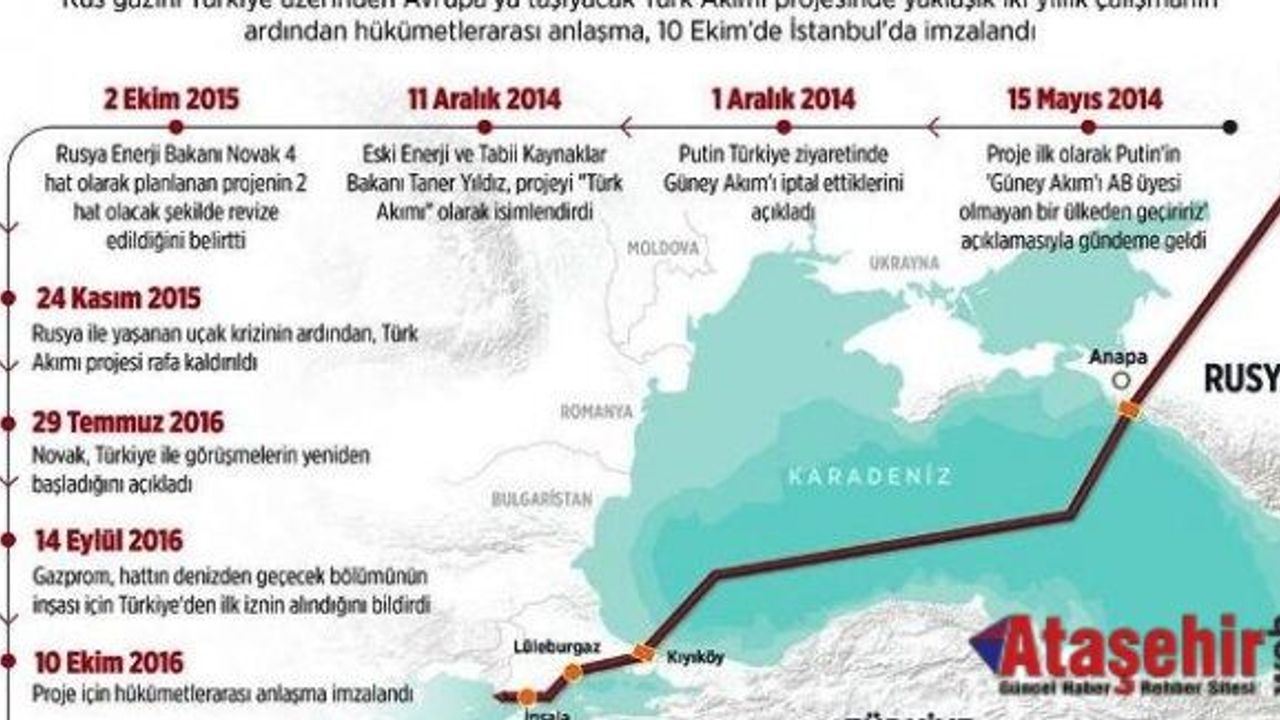 Putin Türk Akımı çalışmalarını başlatırken, Türkçe 'İleri!' dedi