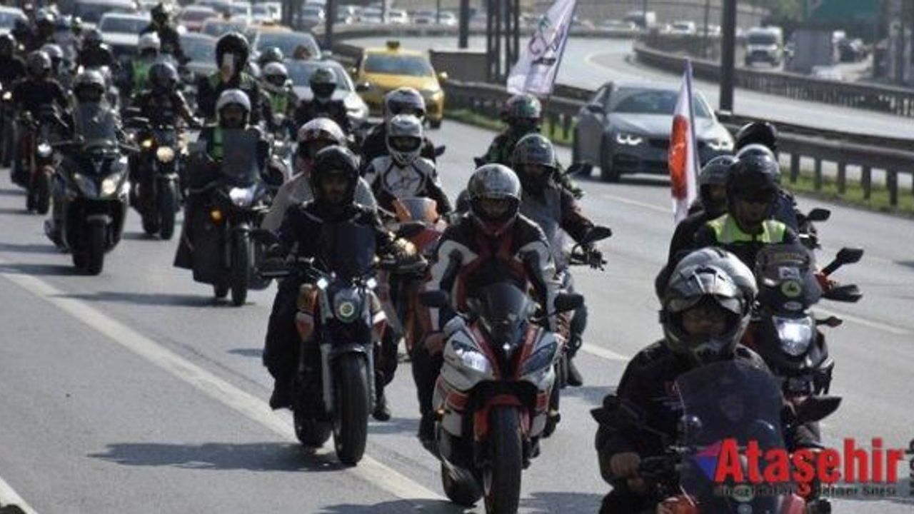 Yüzlerce motosikletli “Fark Edilmek” için bir araya geldi!